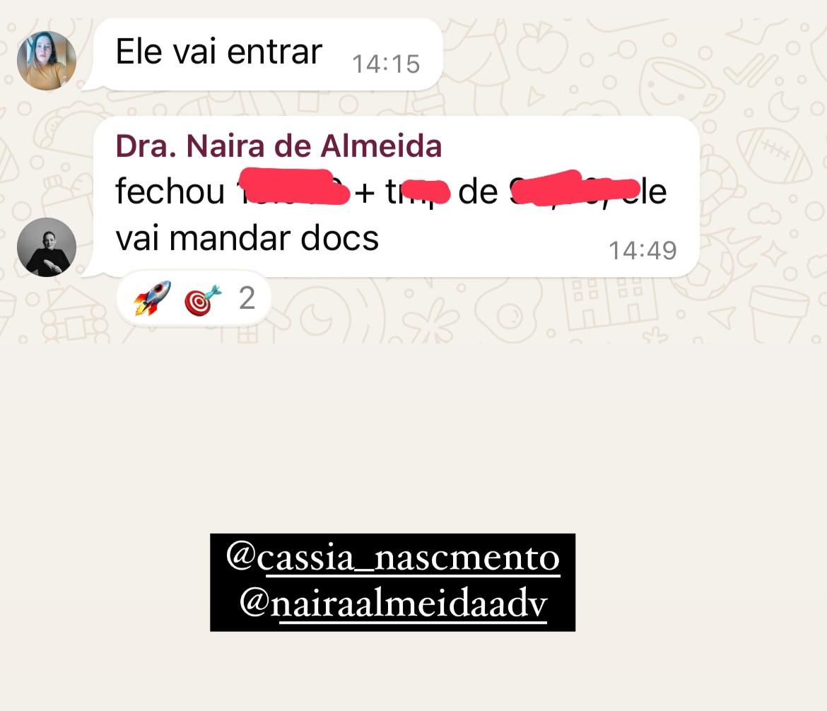 Feedback sobre fechamento de contrato